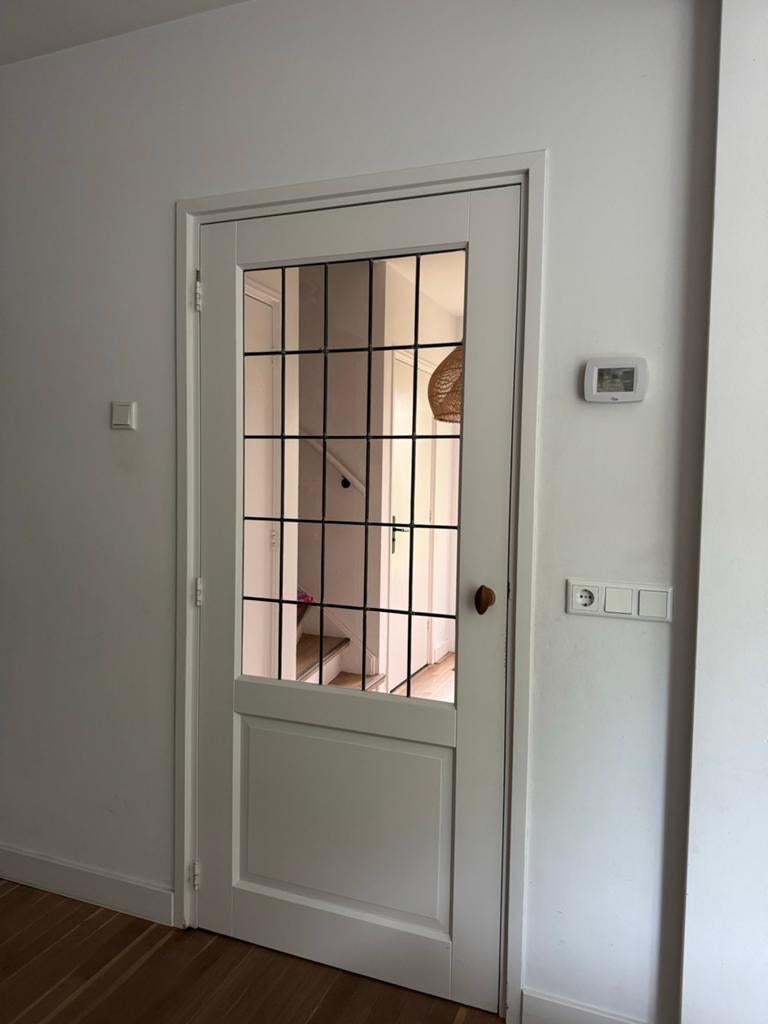 Binnendeur met glas in lood, Doe-het-zelf en Verbouw, Deuren en Horren, Ophalen, Gebruikt, 80 tot 100 cm, Binnendeur