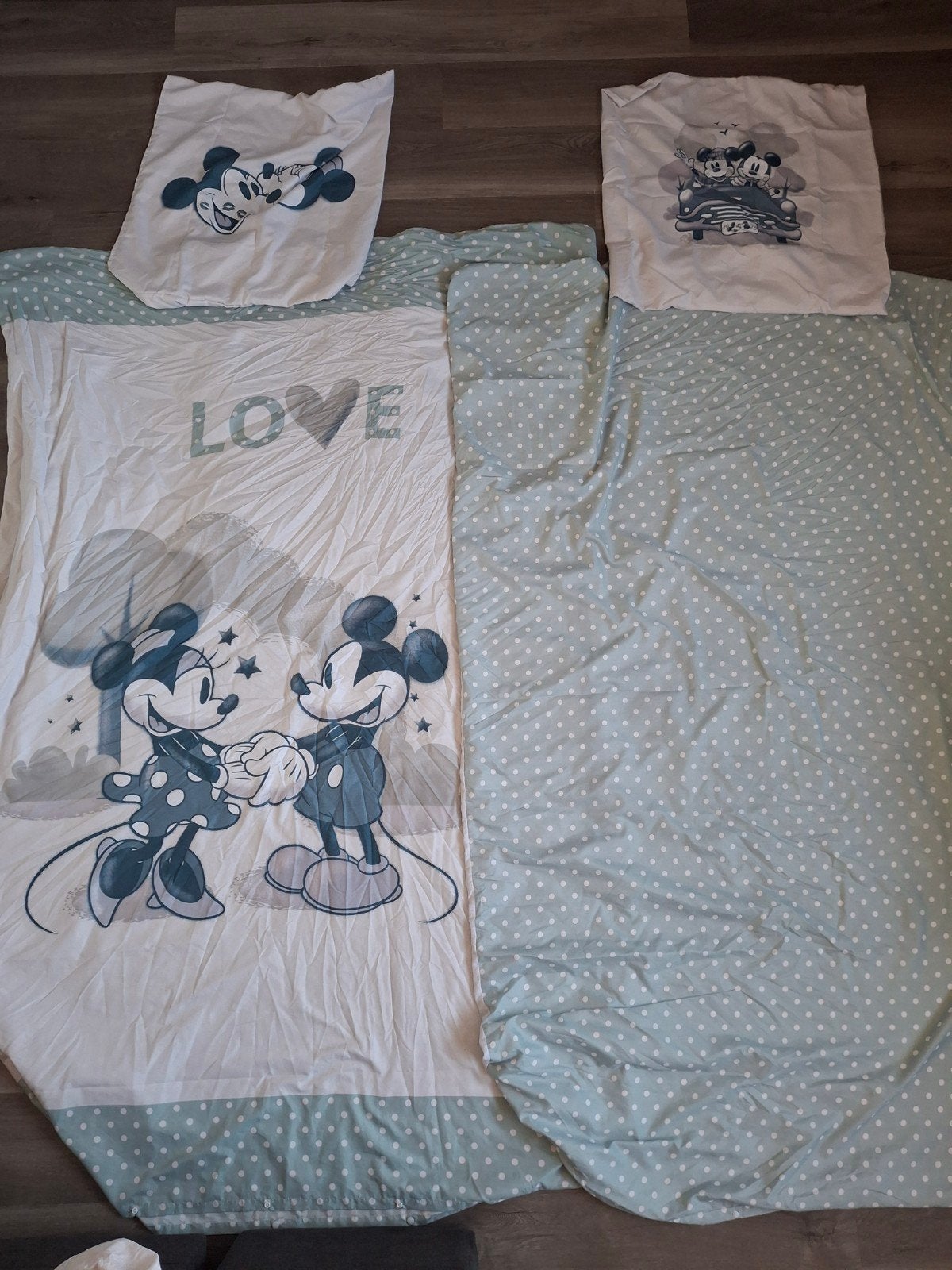 Disney Mickey Minnie Mouse Dekbedovertrek 140x200 cm, Wit, Dekbedovertrek, Overige materialen, Ophalen of Verzenden