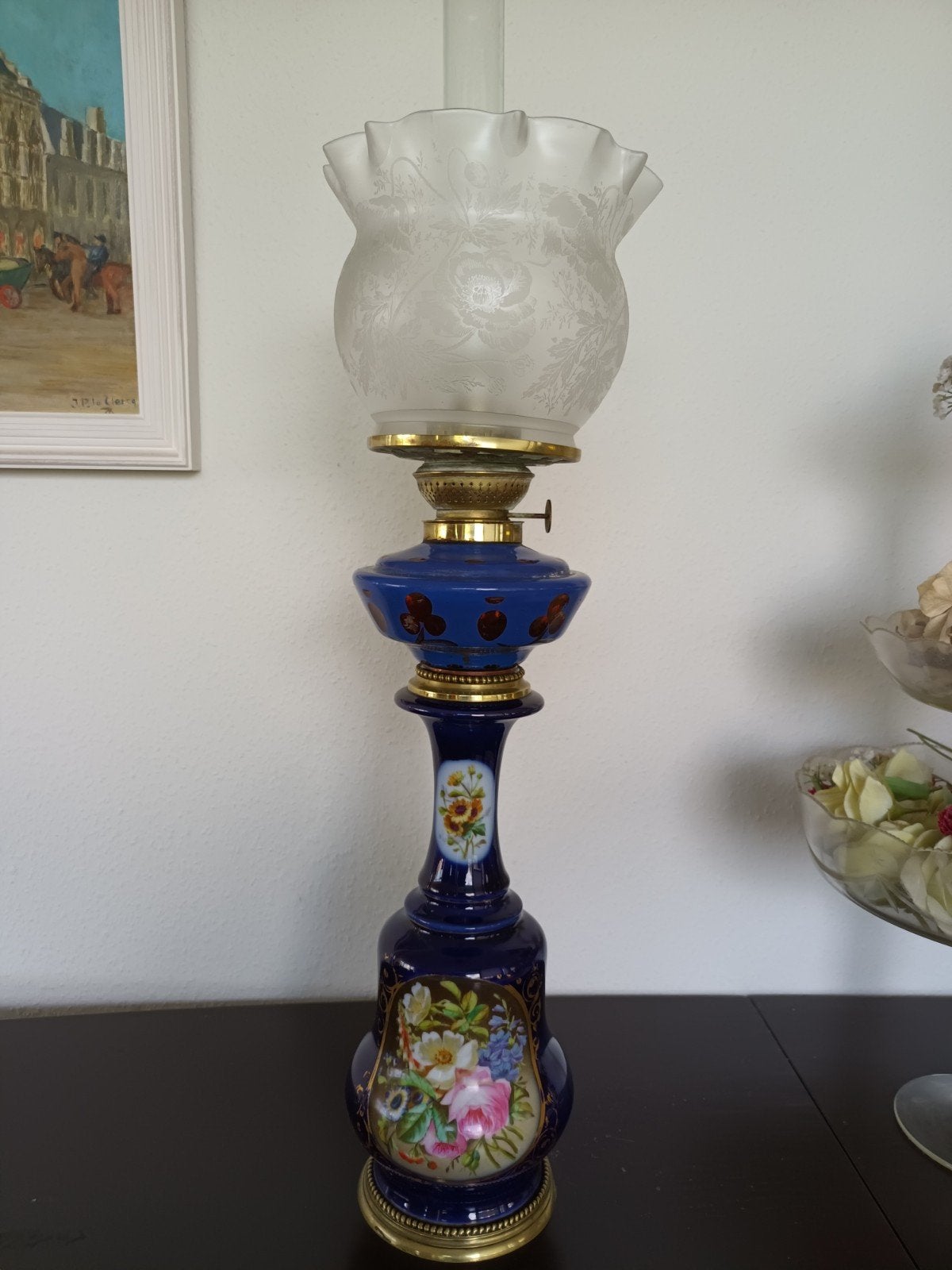 Antieke olielamp, Antiek en Kunst, Ophalen of Verzenden
