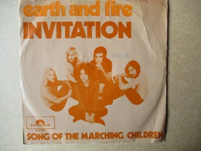 s5865 earth and fire - invitation, Cd's en Dvd's, Vinyl Singles, Ophalen, Gebruikt, Overige genres, 7 inch
