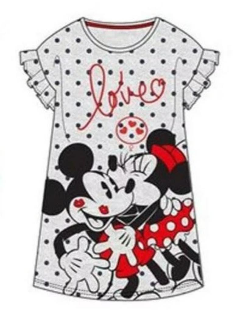 Minnie en Mickey Mouse Nachthemd Grijs - Maat 116 - 128, Kinderen en Baby's, Kinderkleding | Maat 116, Nacht- of Onderkleding