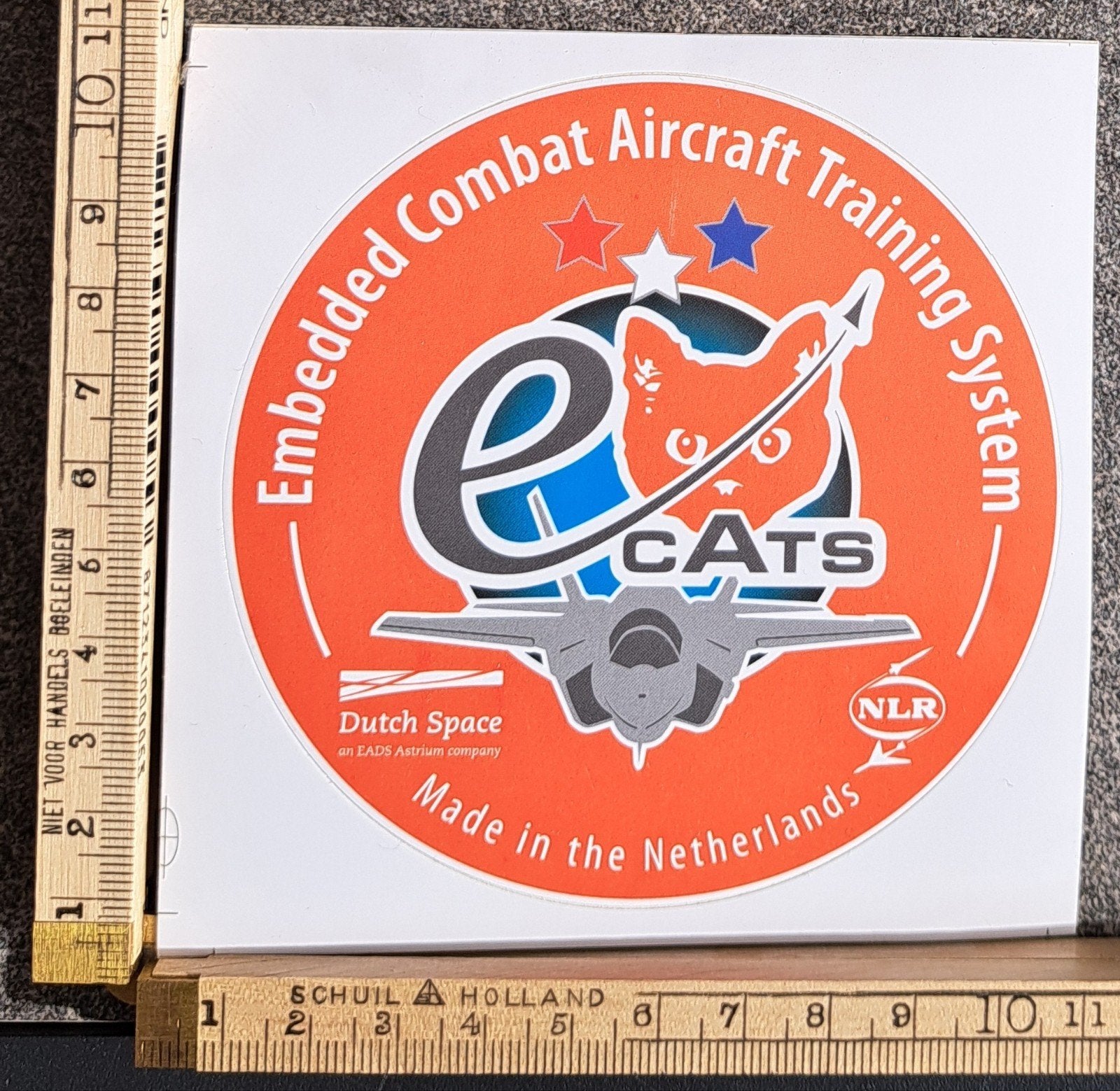 E-Cats sticker Embedded Combat Aircraft Training System, Ophalen of Verzenden, Zo goed als nieuw