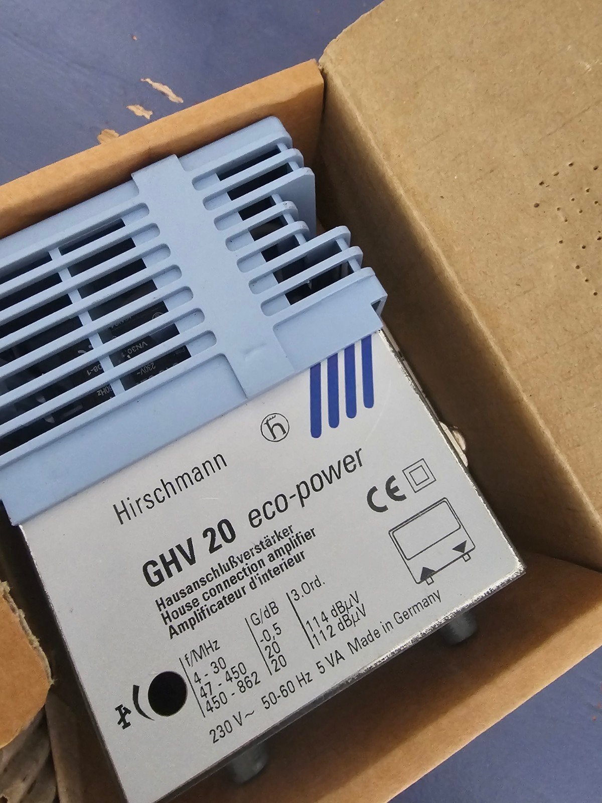 Hirschmann versterker GHV20 eco power NOS, Ophalen of Verzenden, Nieuw