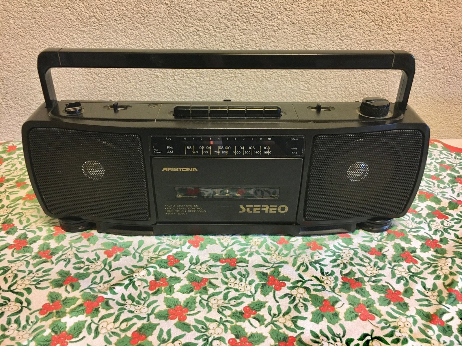 Mooie kleine stereo radio cass rec aristona pr incl vzk, Ophalen of Verzenden, Radio