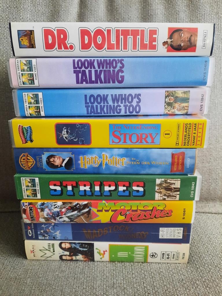Videobanden 9 stuks GRATIS, Alle leeftijden, Ophalen, Gebruikt, Overige typen