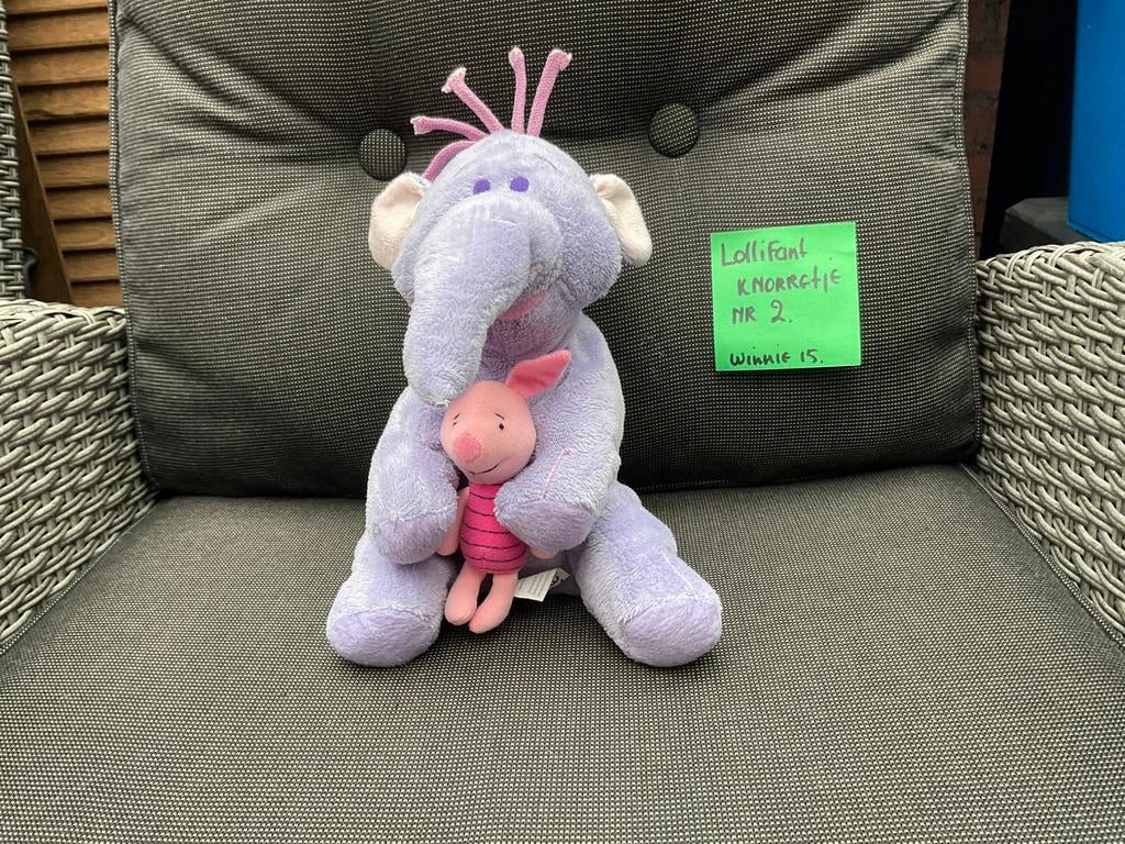 Nieuwe zgan Disney Lollifantje en Knorretje knuffel, Ophalen, Winnie de Poeh of vrienden, Nieuw, Knuffel