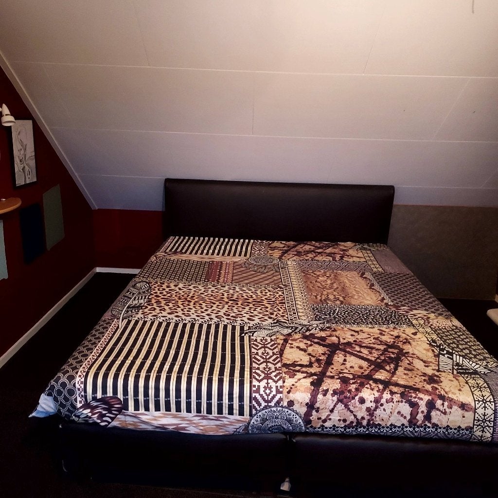 2 persoons bed (gratis), Huis en Inrichting, Slaapkamer | Boxsprings, Ophalen, Bruin, Tweepersoons, 180 cm