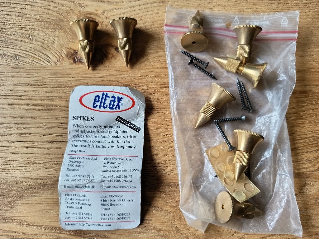 NIEUW! - messing spikes / pootjes voor speakers - Eltax, Audio, Tv en Foto, Ophalen of Verzenden, Nieuw, Overige typen, Overige merken