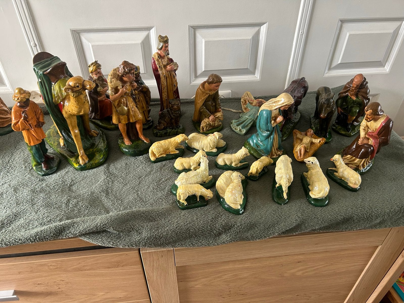 Antieke Kerststal Figuren Set - Compleet, Ophalen