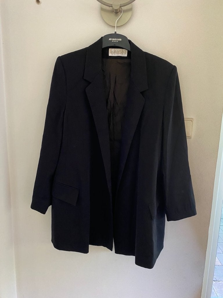 Zwarte dames blazer /jasje met wol, Marcain, maat 36-38-40, Zwart, Ophalen of Verzenden, Marcain, Jasje