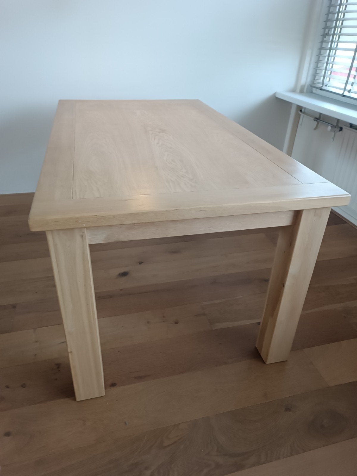 Massief houten eettafel, licht beuken 160x90x76, Ophalen
