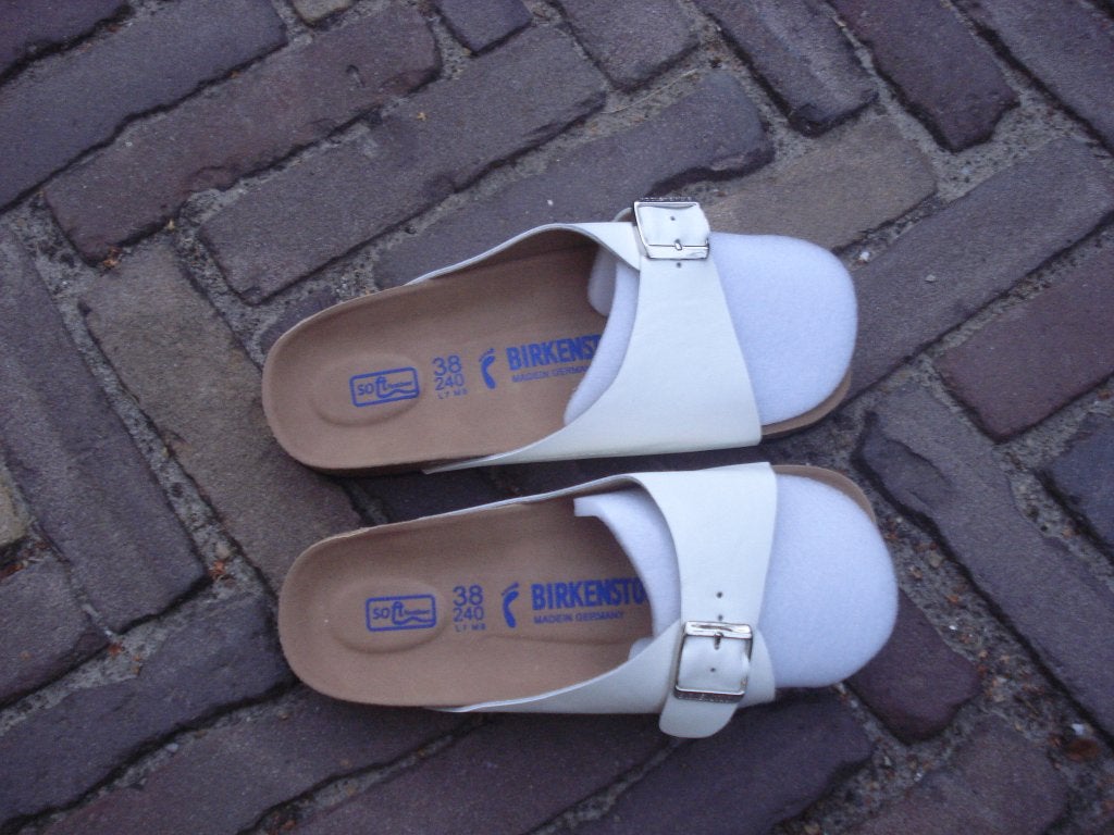 BIRKENSTOCK MADRID 38 WIT NIEUW NU GRATIS VERZENDING POST, Slippers, Verzenden, Wit, Nieuw