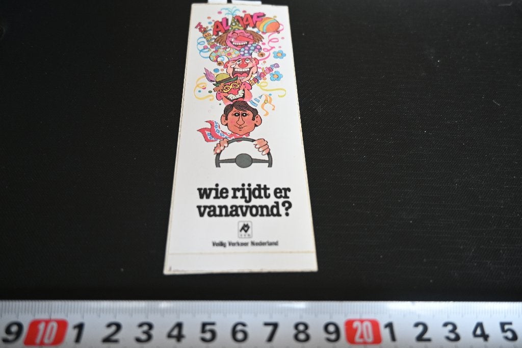 sticker VVN veilig verkeer - wie rijdt er vanavond? carnaval, Ophalen of Verzenden, Zo goed als nieuw