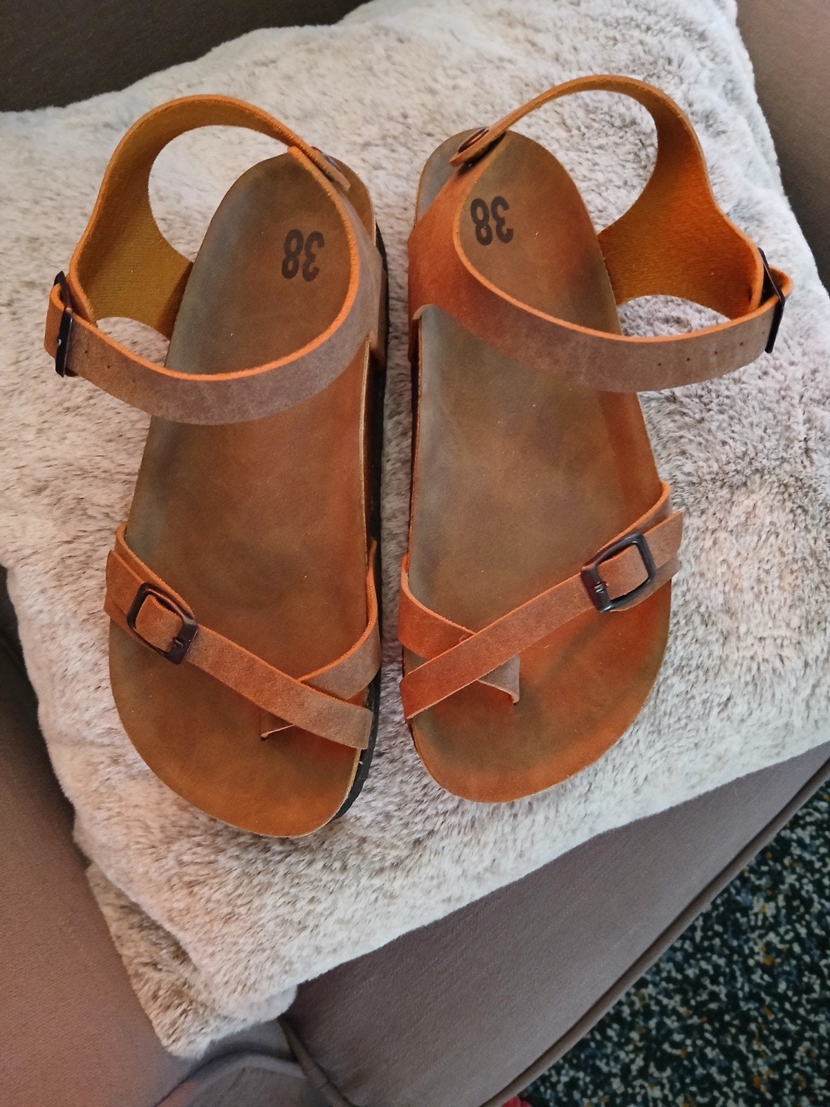 Sandalen, Ophalen of Verzenden, Zo goed als nieuw, Bruin, Sandalen of Muiltjes