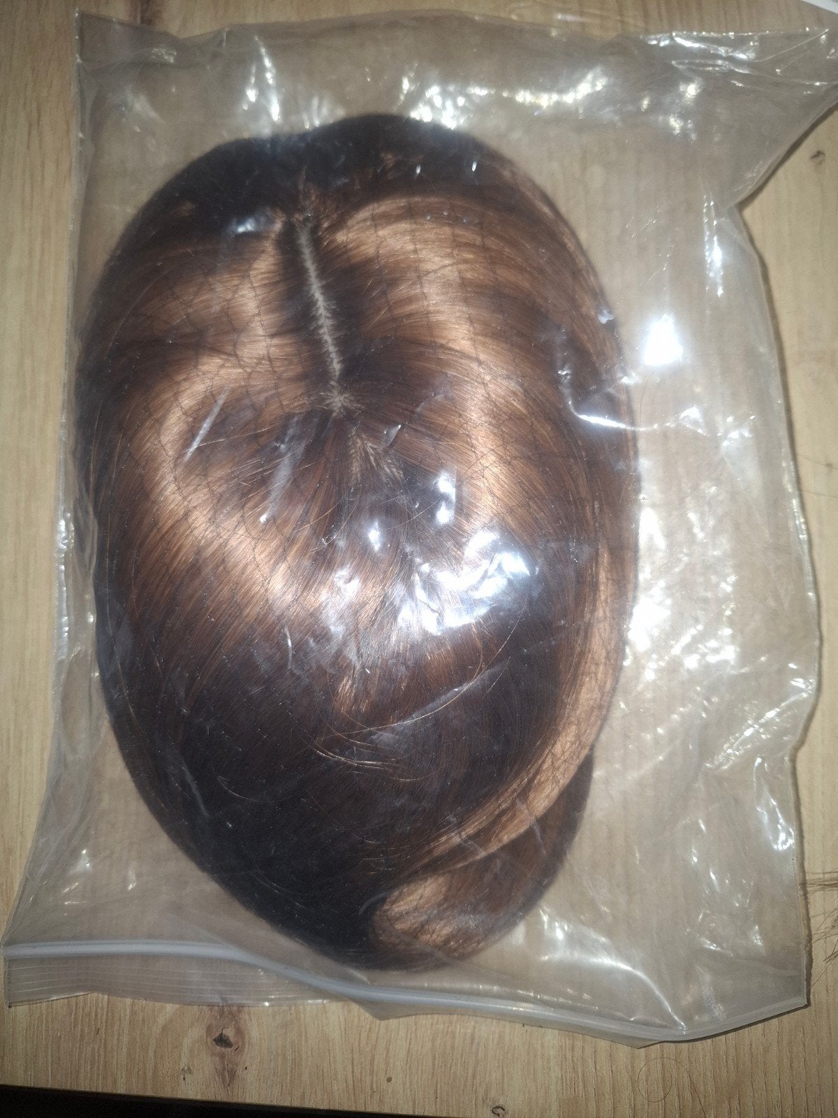 Pruilk mix synthetisch a kwaliteit en human hair, Verzenden, Nieuw, Pruik of Haarverlenging