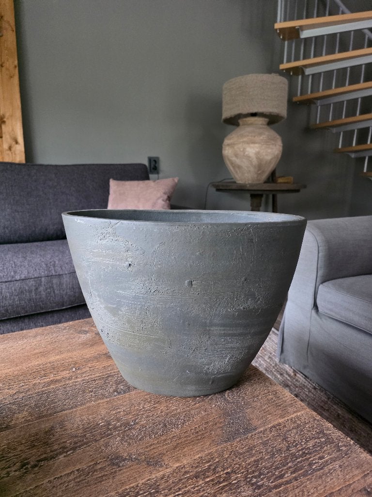Ovale stenen pot, Ophalen, Steen, Zo goed als nieuw, Overige vormen