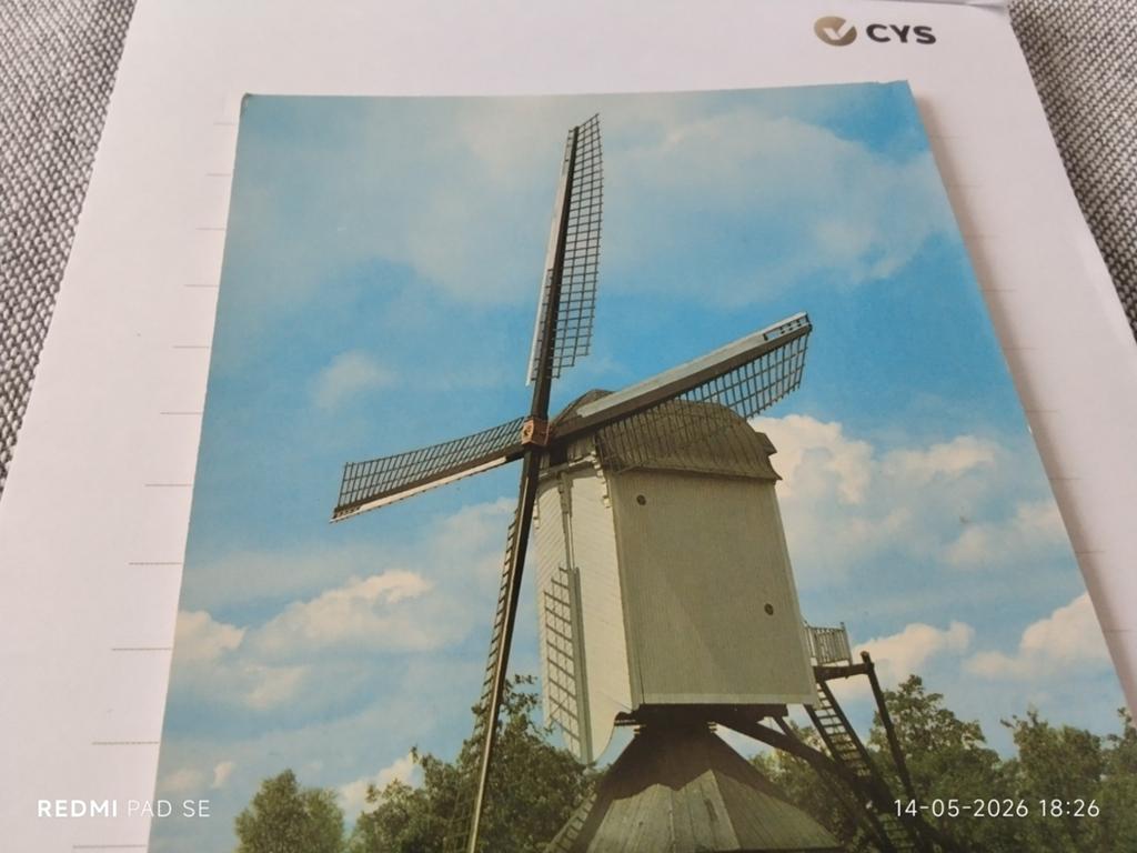 Ansichtkaart Korenmolen 'De Hoop' in sprang-Capelle, Ophalen of Verzenden