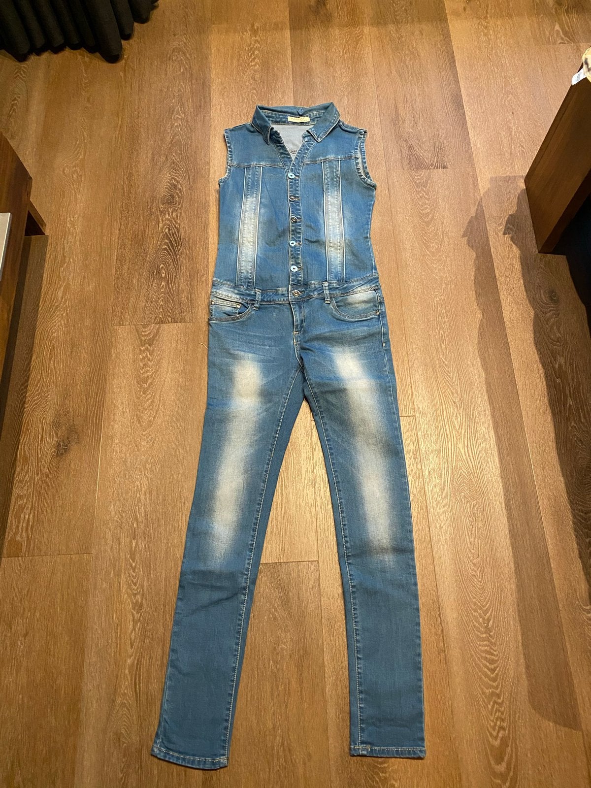 Goodies Jeans jumpsuit maat S, Ophalen of Verzenden, Zo goed als nieuw, Blauw, W27 (confectie 34) of kleiner