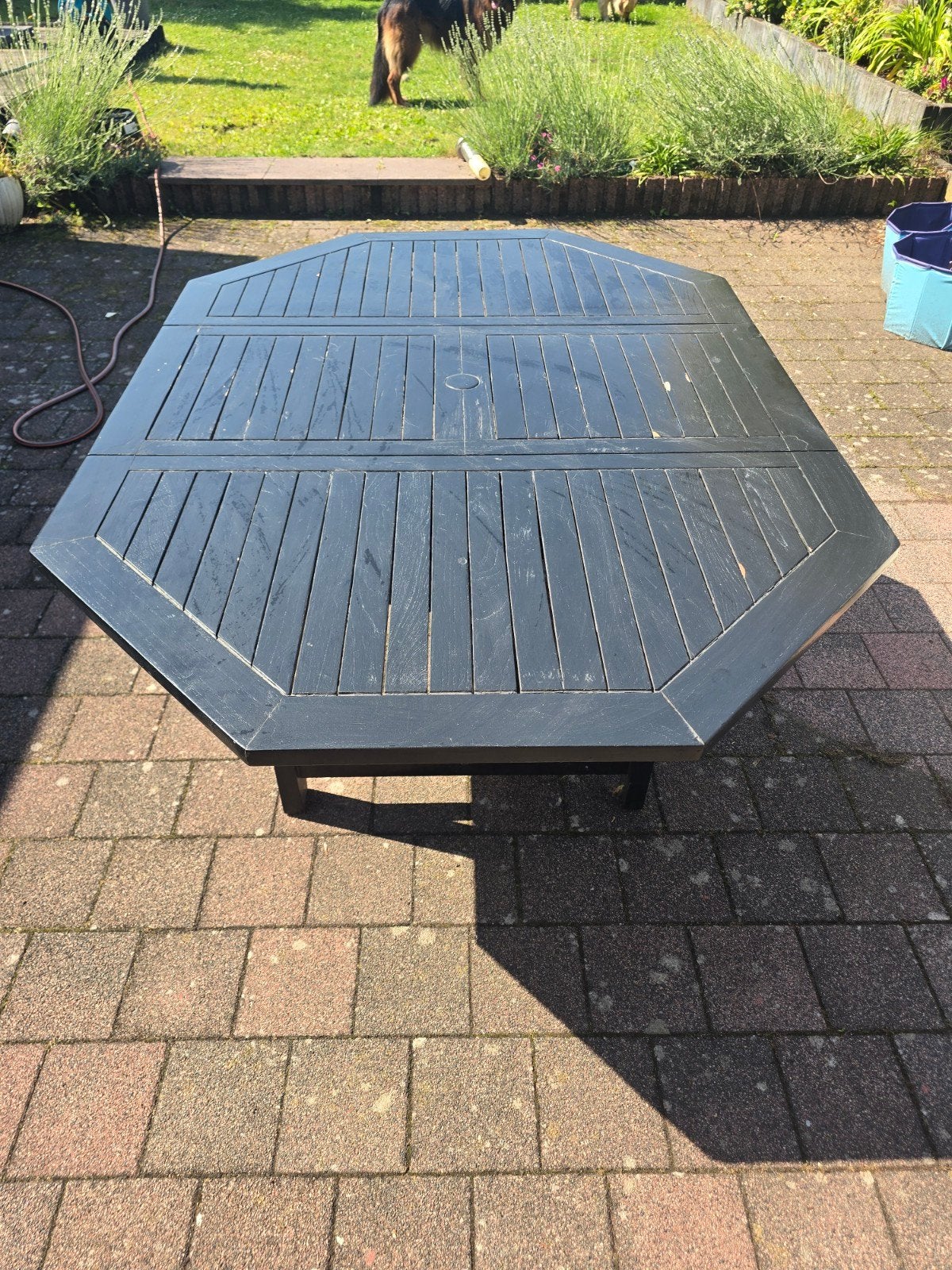 In/uitschuifbare tuintafel, Tuin en Terras, Tuintafels, Ophalen, Gebruikt, Rechthoekig, Hout