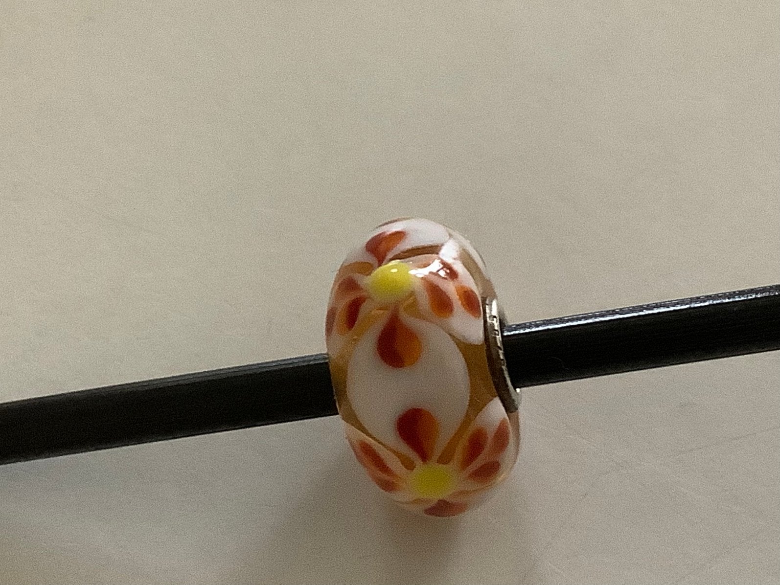Trollbeads uniekje ooak. Onbeschadigd., Ophalen of Verzenden, Zo goed als nieuw, Zilver, Trollbeads