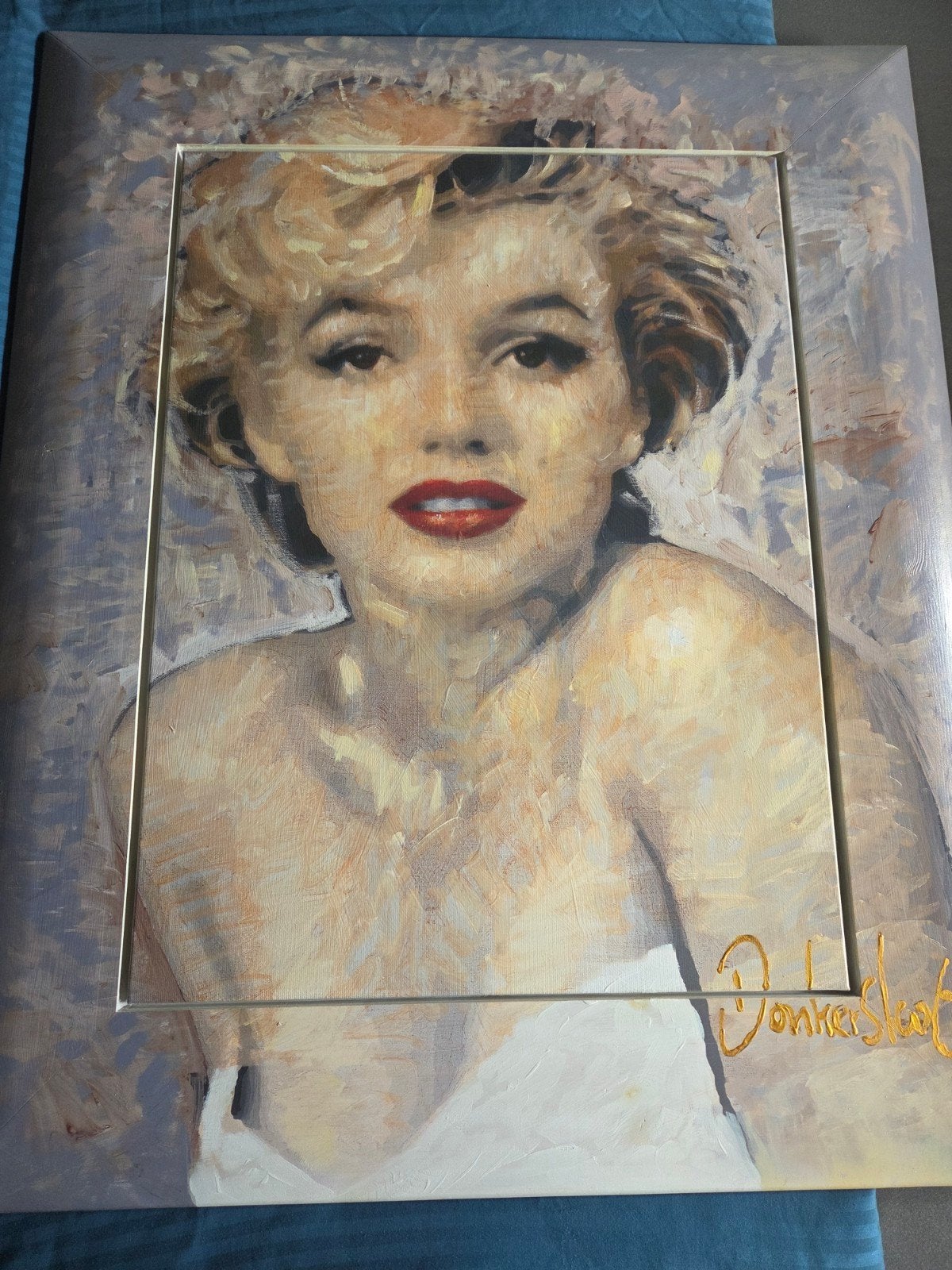 Peter Donkersloot. Marilyn Monroe. 110cm x 90cm., Antiek en Kunst, Ophalen, Hout, Gelimiteerde oplage, Film