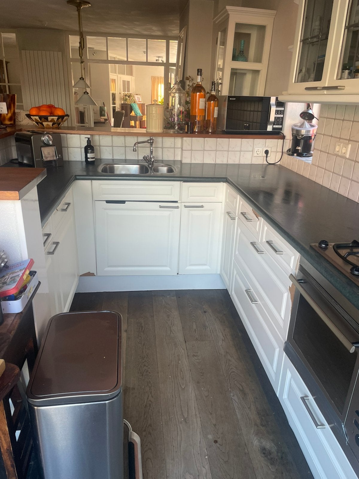 Gebruikte keuken, Huis en Inrichting, Ophalen, Gebruikt, U-keuken, Wit