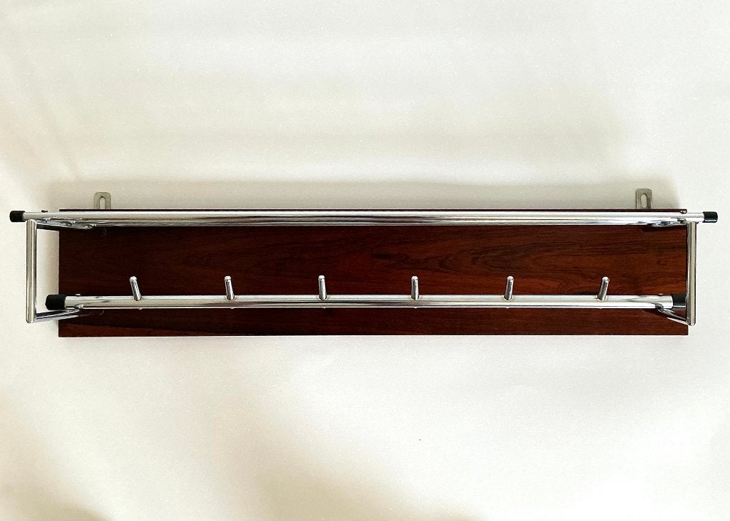 Vintage 60s palissander wandkapstok, Wandkapstok, Gebruikt, Ophalen of Verzenden, Minder dan 100 cm