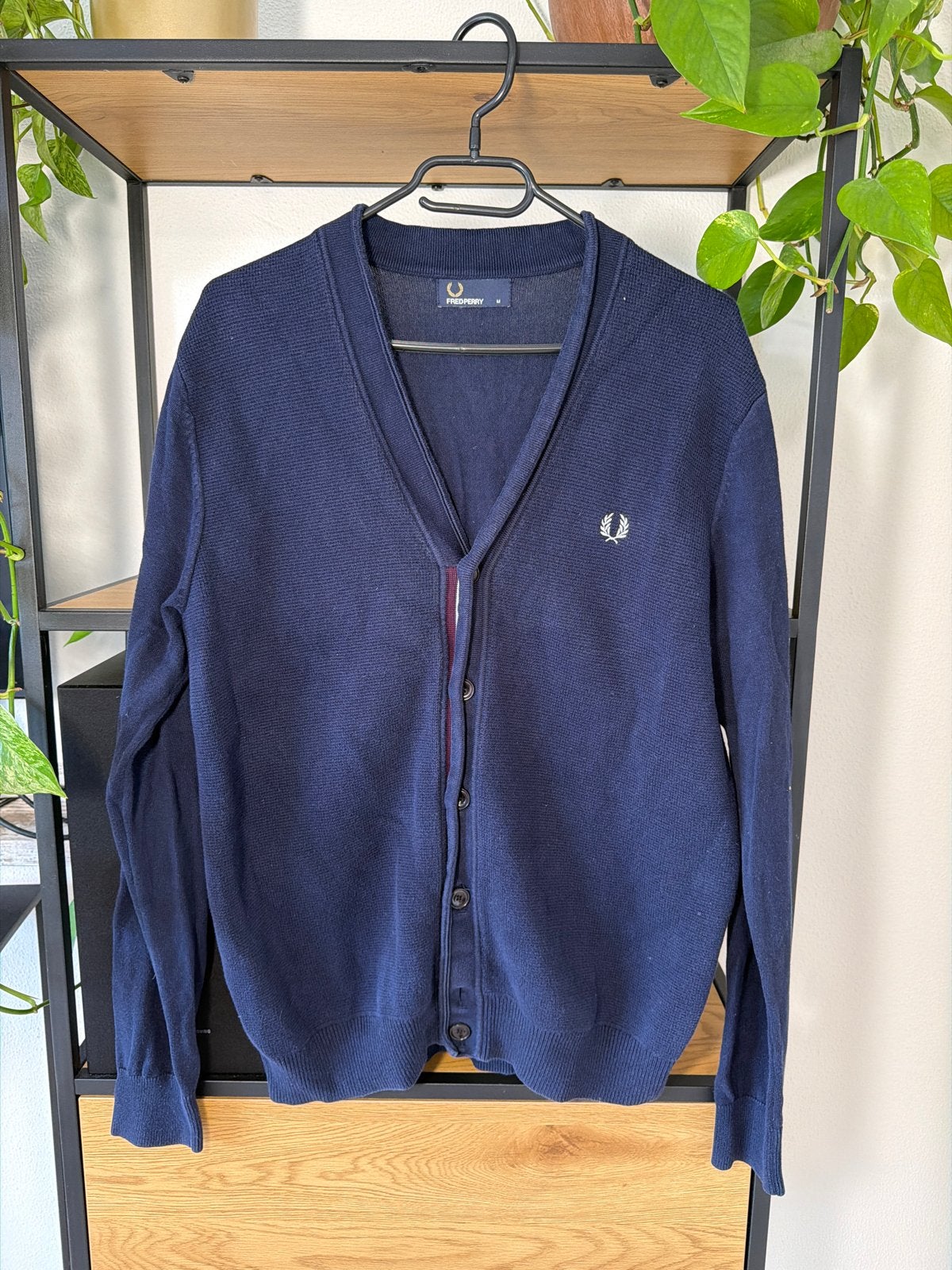 Fred Perry vest maat M - Donkerblauw, Kleding | Heren, Verzenden, Zo goed als nieuw, Maat 48/50 (M), Blauw