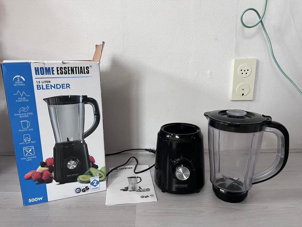 Home Essentials Blender 500W – 1,5L – Zo goed als nieuw, Ophalen of Verzenden, Zo goed als nieuw, Blender