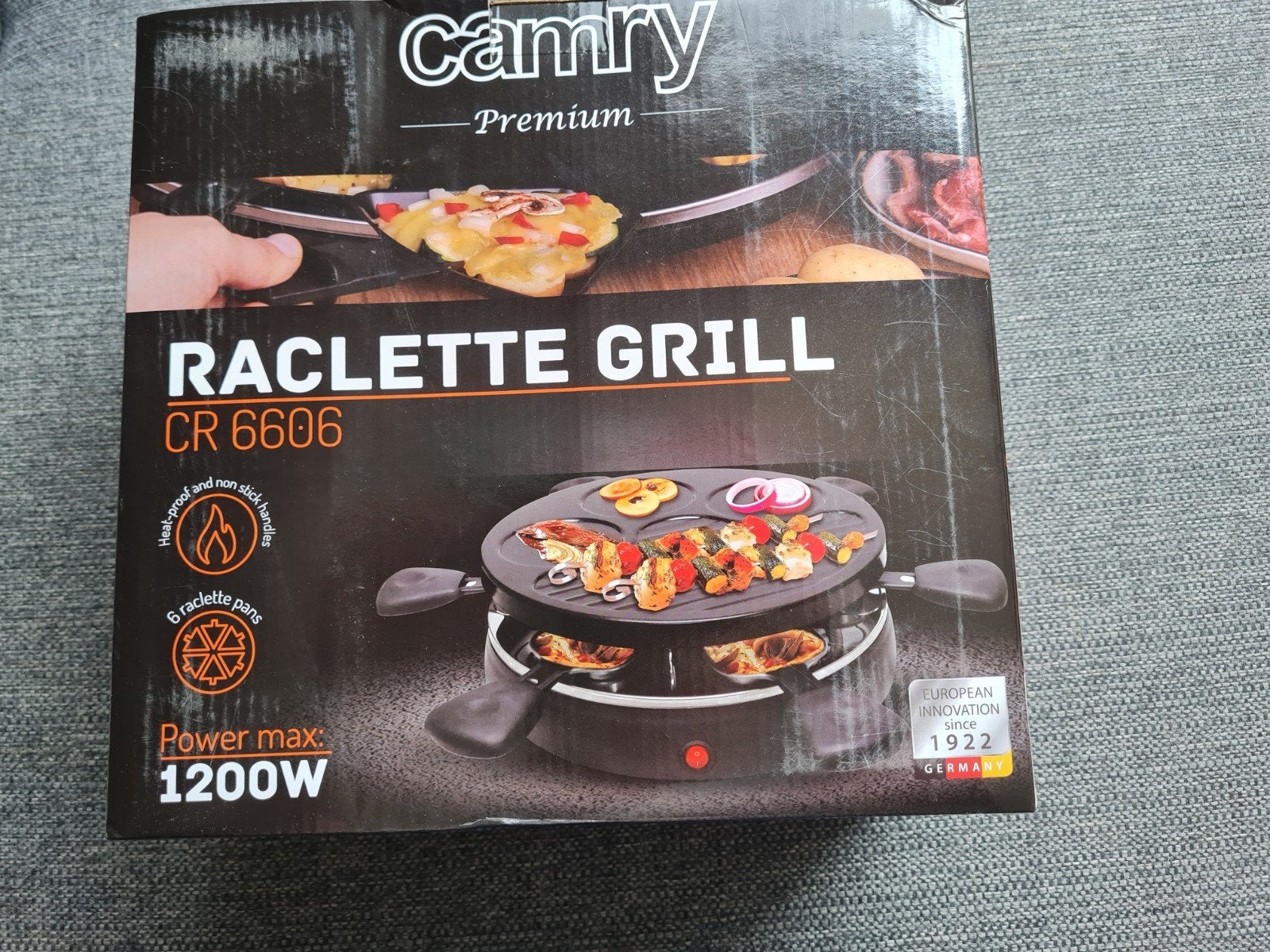 Camry Premium Raclette Grill CR 6606 - 6 personen - Nieuw, Ophalen of Verzenden, Nieuw, 4 t/m 7 personen