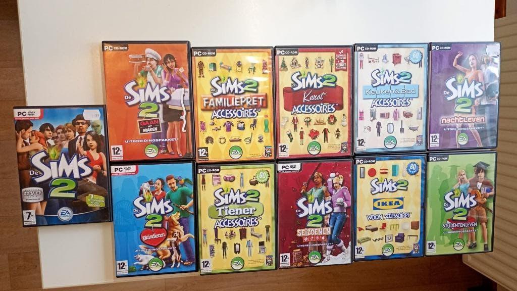 Grote De Sims 2 collectie PC – basisgame + uitbreidingen, Verzenden, 1 speler, Zo goed als nieuw, Vanaf 3 jaar