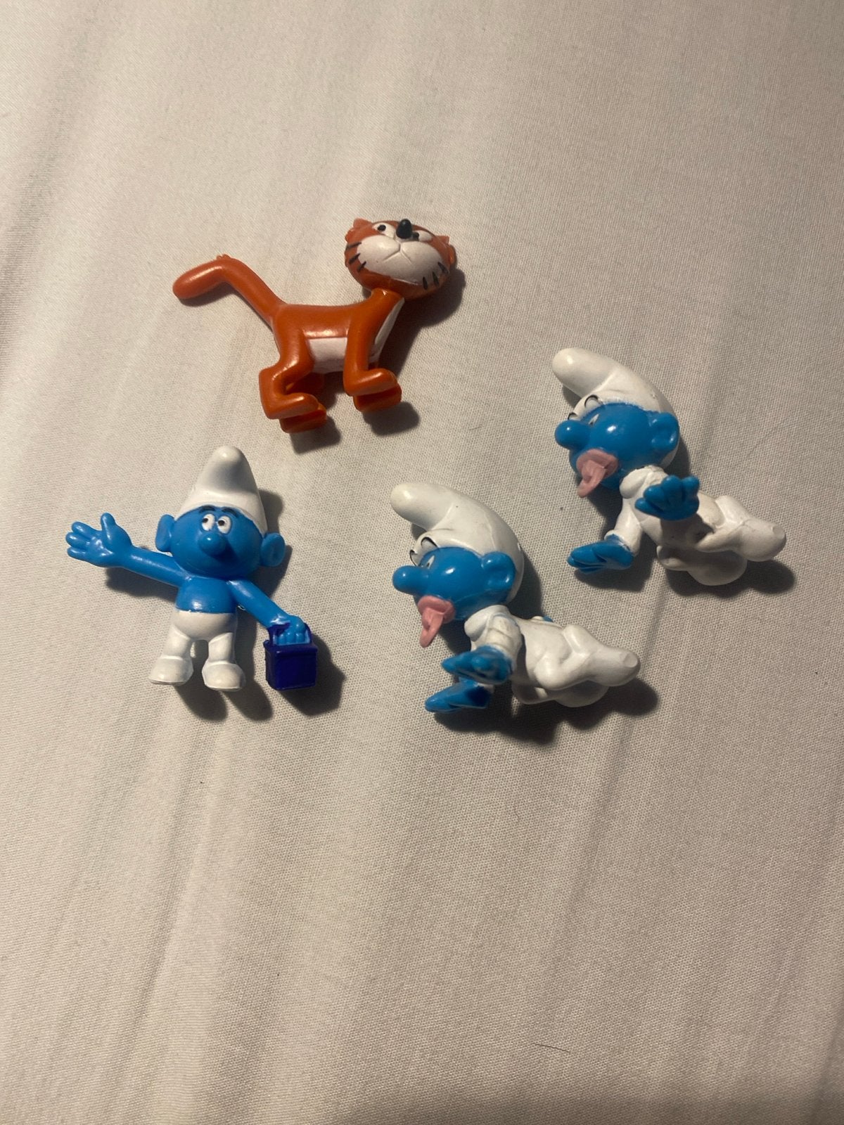 Smurfen en Garfield figuren - Set van 4, Verzamelen, Ophalen of Verzenden, Gebruikt, Verschillende Smurfen