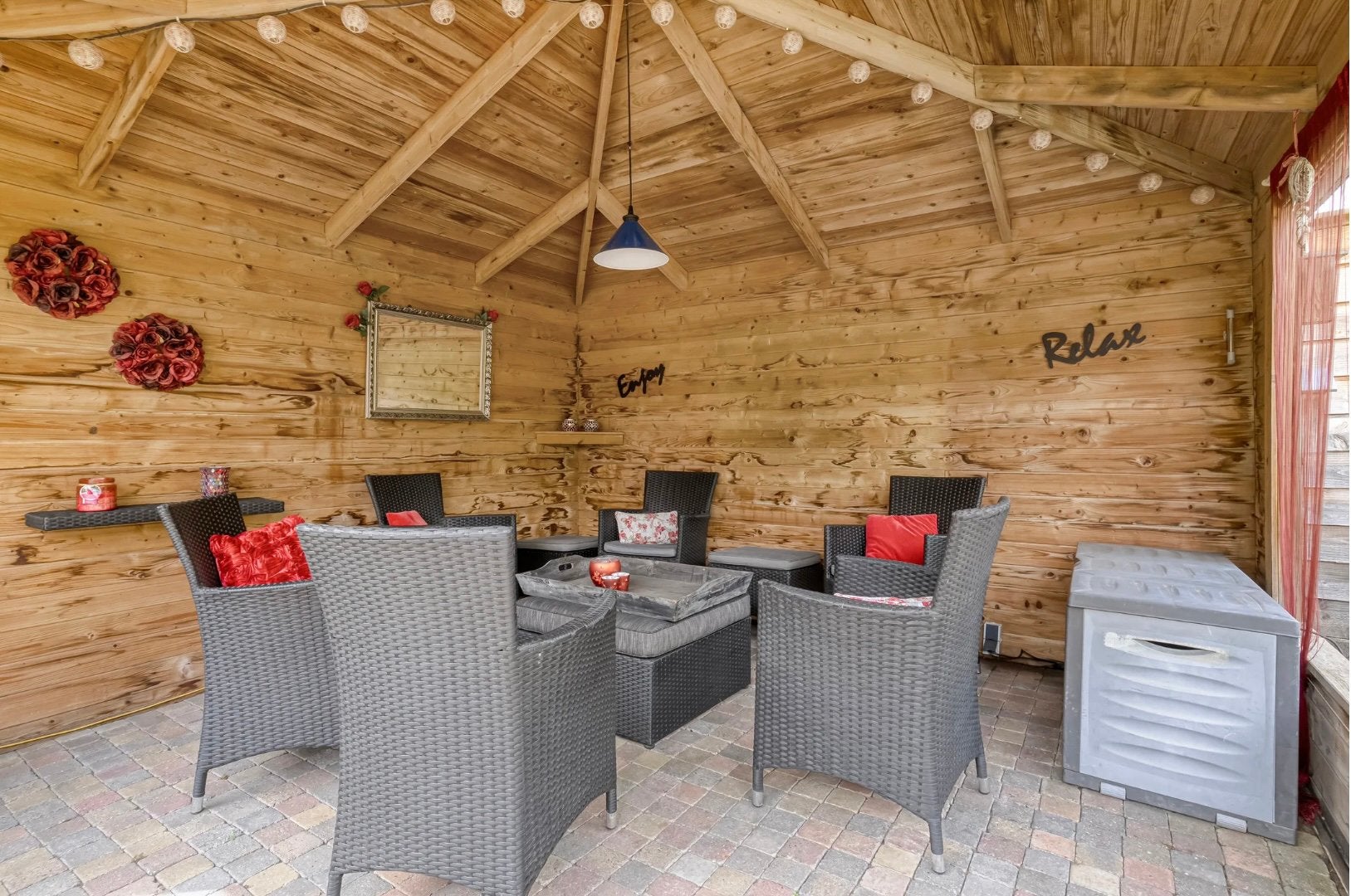 Complete tuinset wicker, Ophalen, Gebruikt, 6 zitplaatsen, Wicker