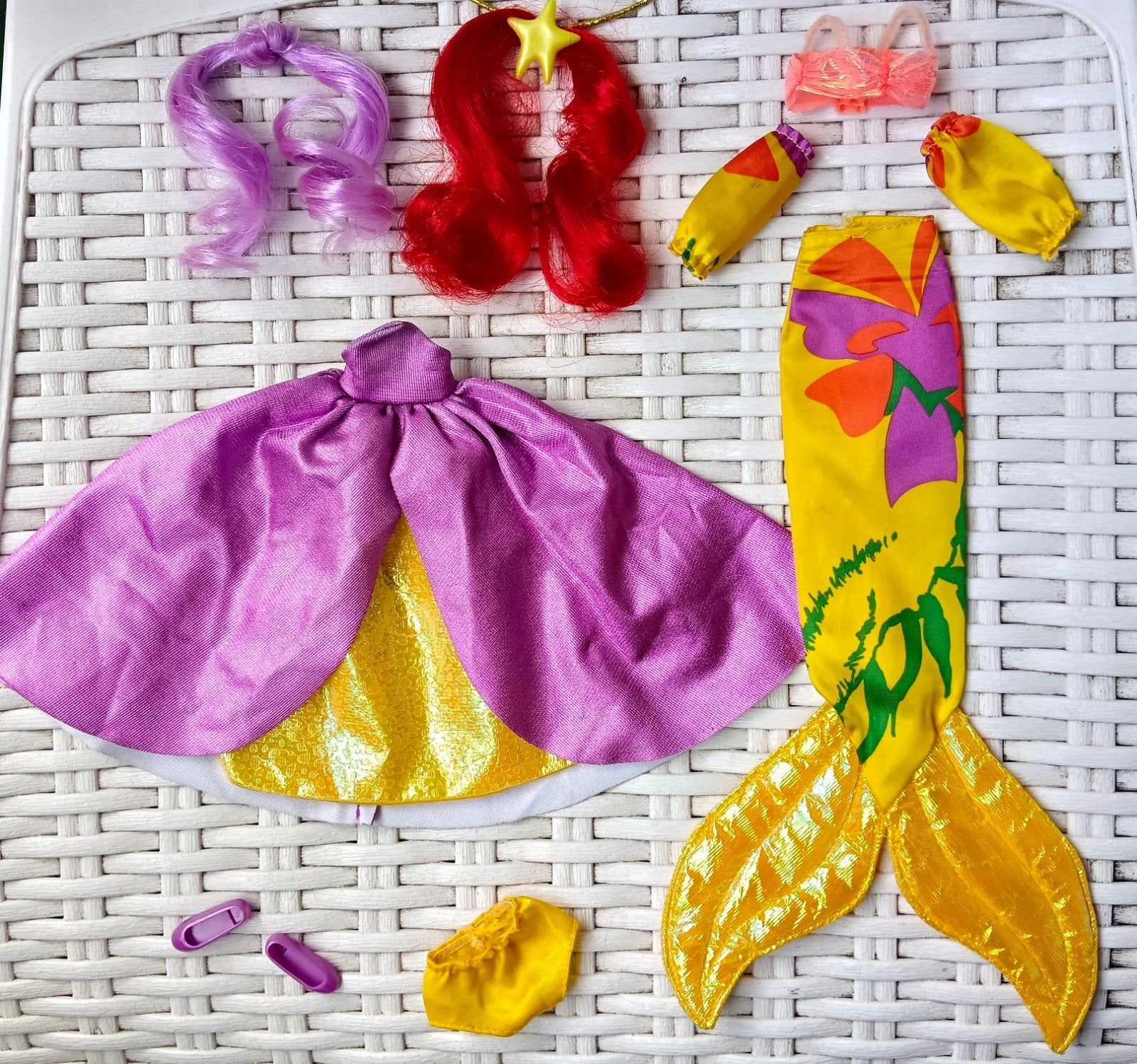 Barbie Ariel kleine zeemeermin kleding set vintage jaren 90, Verzenden, Zo goed als nieuw, Barbie