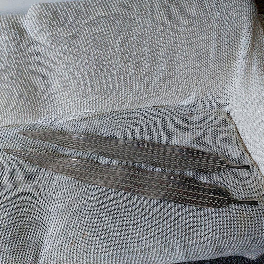 schalen metaal 100 cm lengte 2 stuks, nieuw, bladvorm, Overige merken, Nieuw, Ophalen of Verzenden, Schaal of Schalen