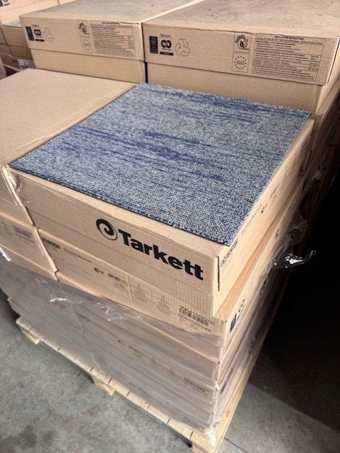 Desso Essence tapijttegels 9507 blauw/grijs 50x50cm nieuw, Niet ingevuld, Niet ingevuld, Nieuw, Geel