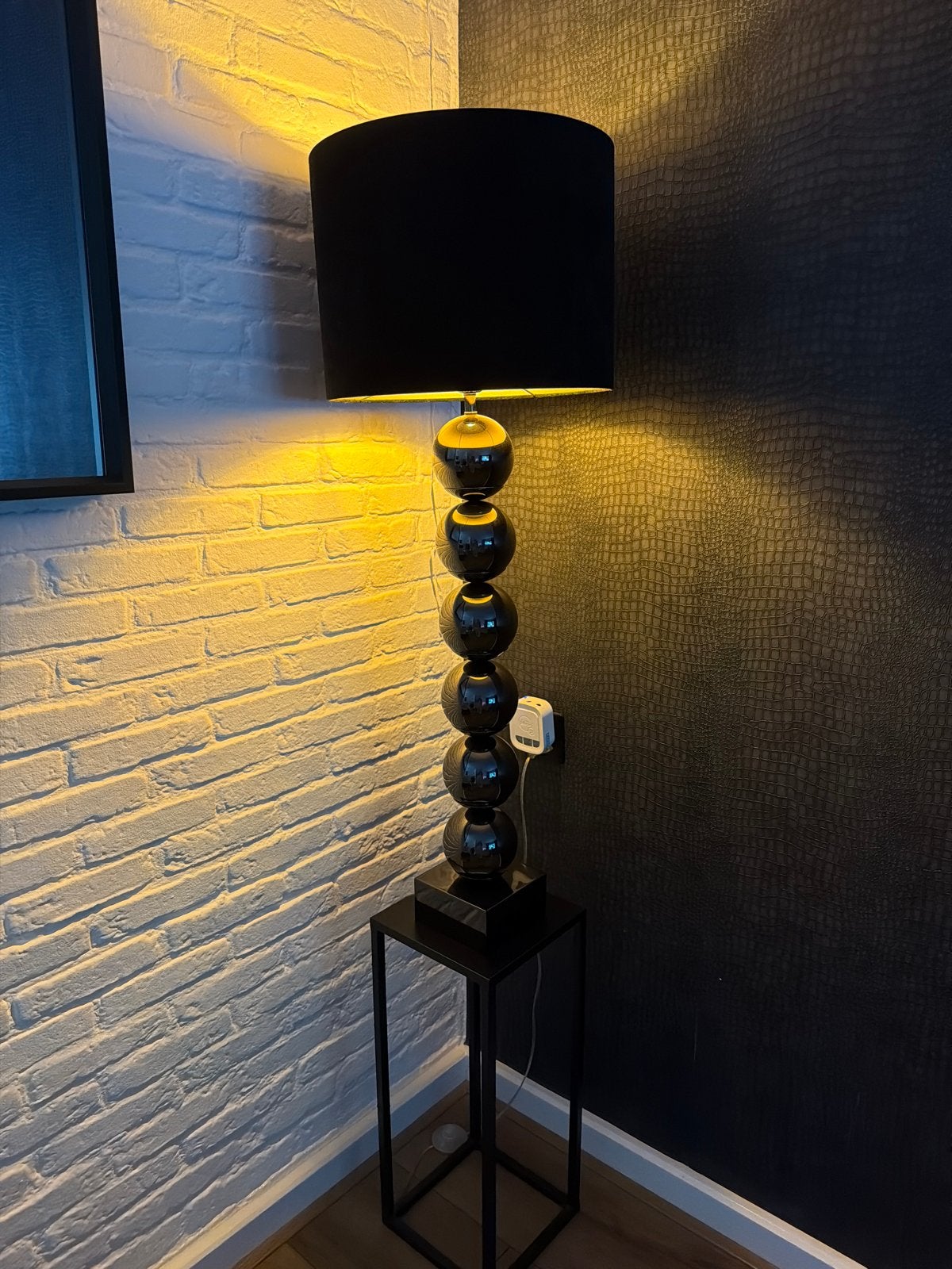 Bollenlamp, Ophalen, E27 (groot), Zo goed als nieuw, Metaal