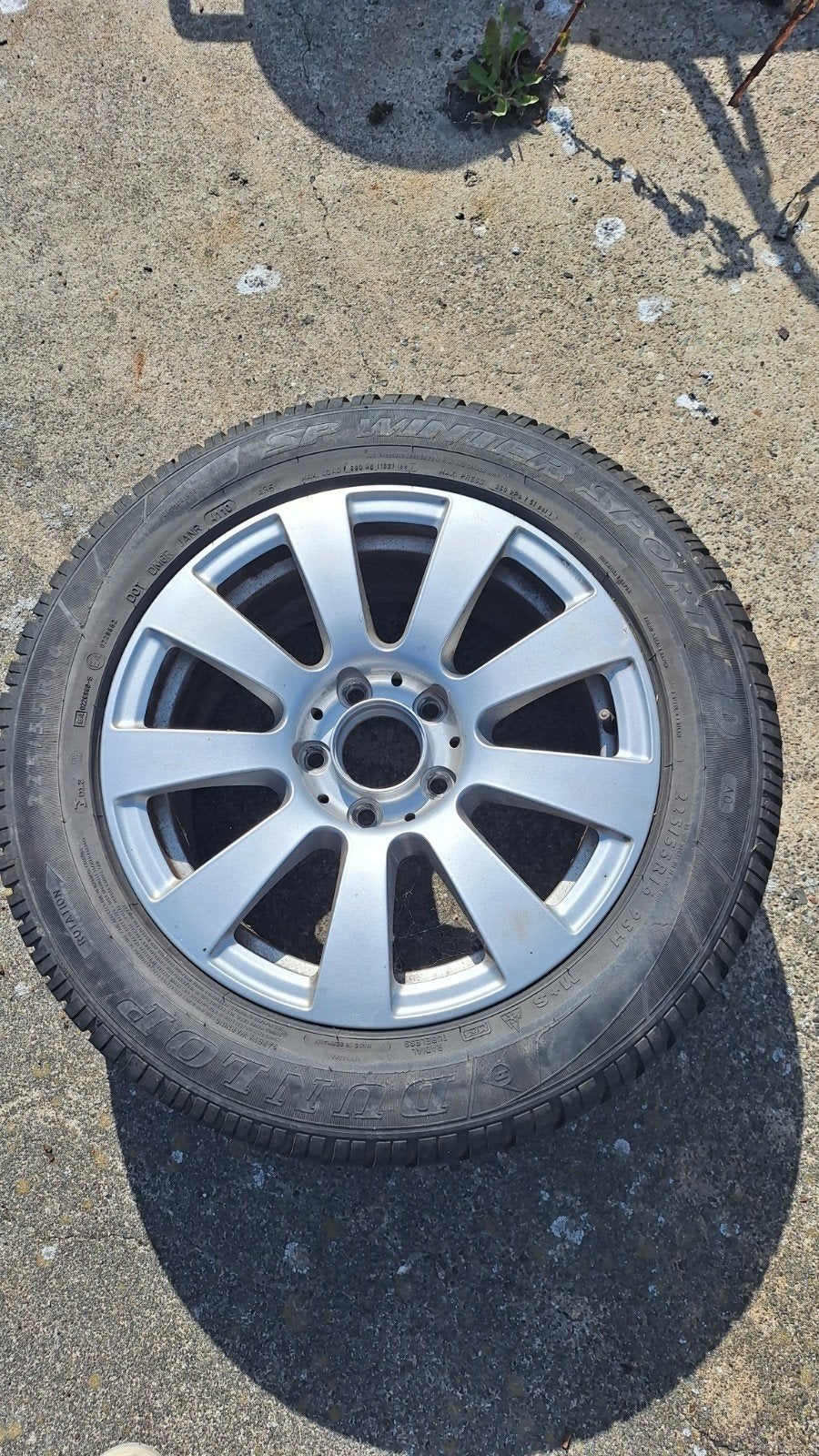Set van 4 gebruikte winterbanden met velgen, 16 inch, Auto-onderdelen, Banden en Velgen, 16 inch, 205 mm, Winterbanden, Ophalen of Verzenden