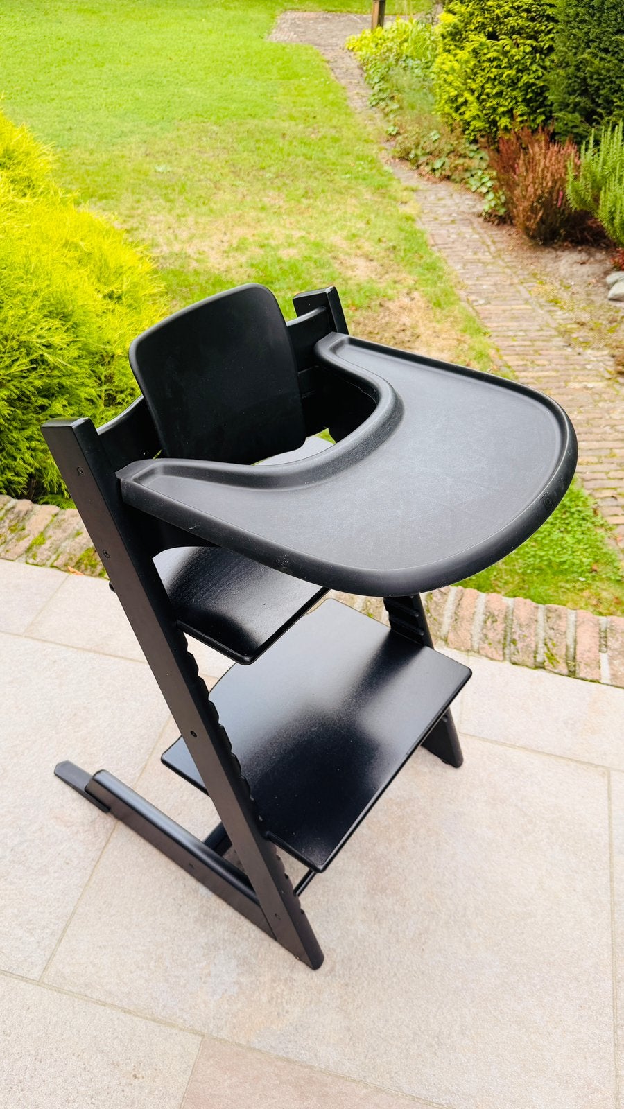 Stokke Tripp Trap incl babysit, tafelblad etc, zgan!, Ophalen, Zo goed als nieuw, Meegroeistoel, Afneembaar eetblad