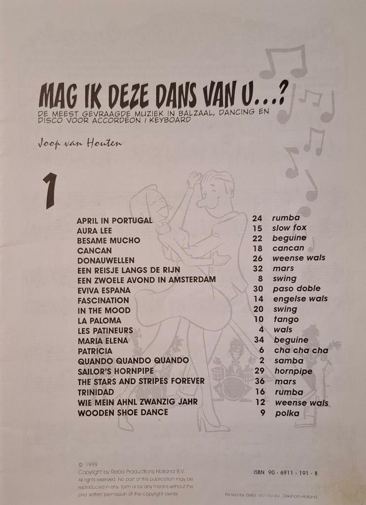 Joop van Houten Mag ik deze dans van u dl 1 ACCORDEON KEYBO, Ophalen of Verzenden, Artiest of Componist, Keyboard