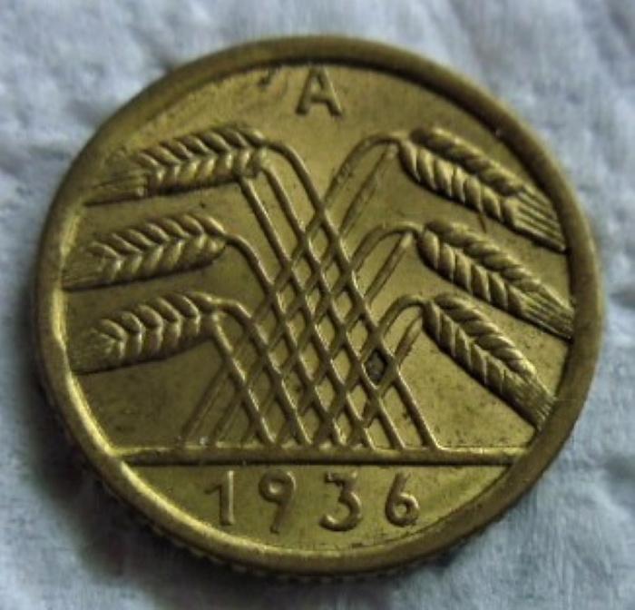 Duitsland 5 Reichspfennig 1936A.Unc.(7), Verzenden, Duitsland, Losse munt