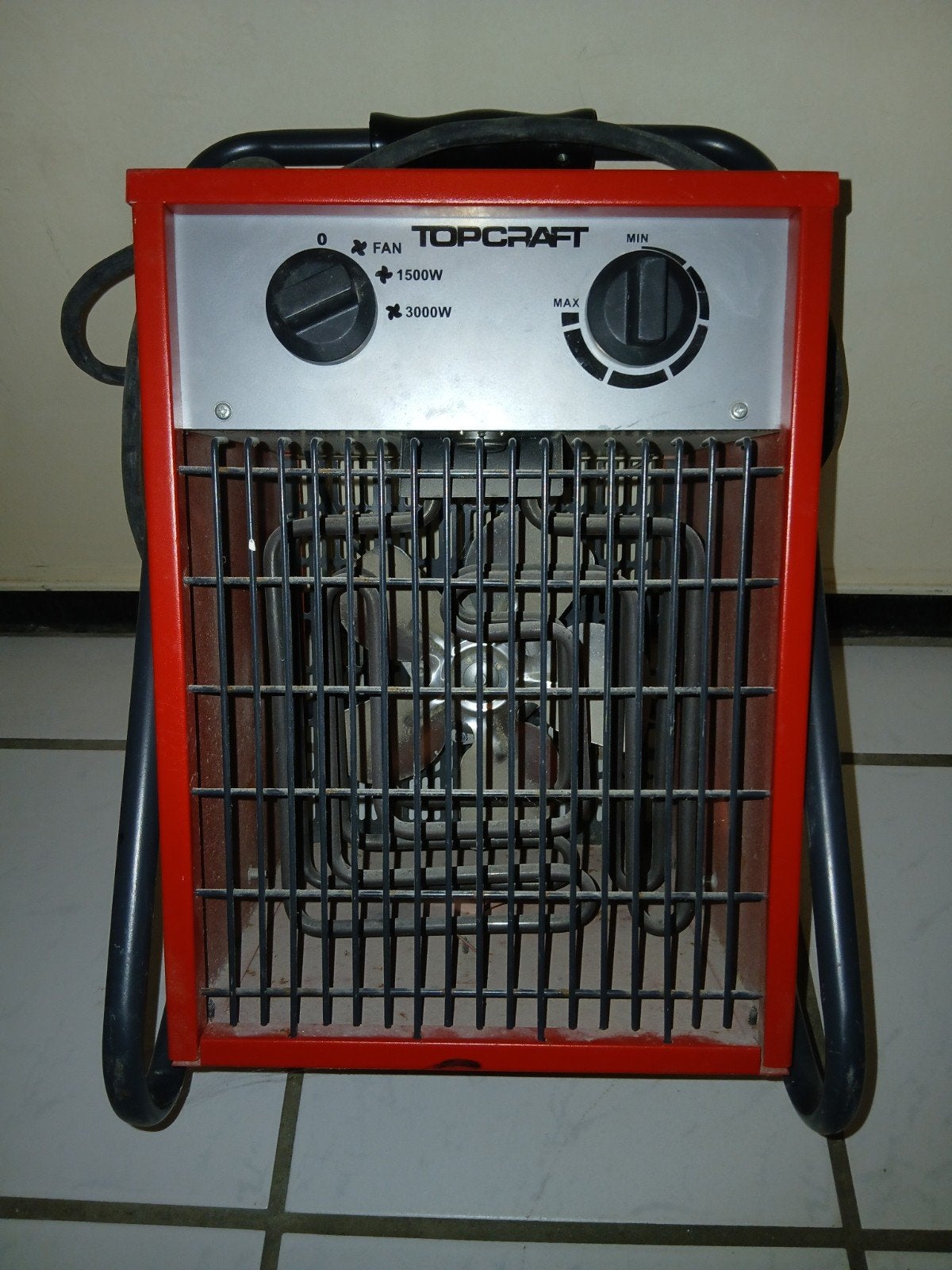 Elektrische kachel - Topcraft/Sun Heat 1500W/3000W, Ophalen, Gebruikt, Minder dan 30 cm, Kachel