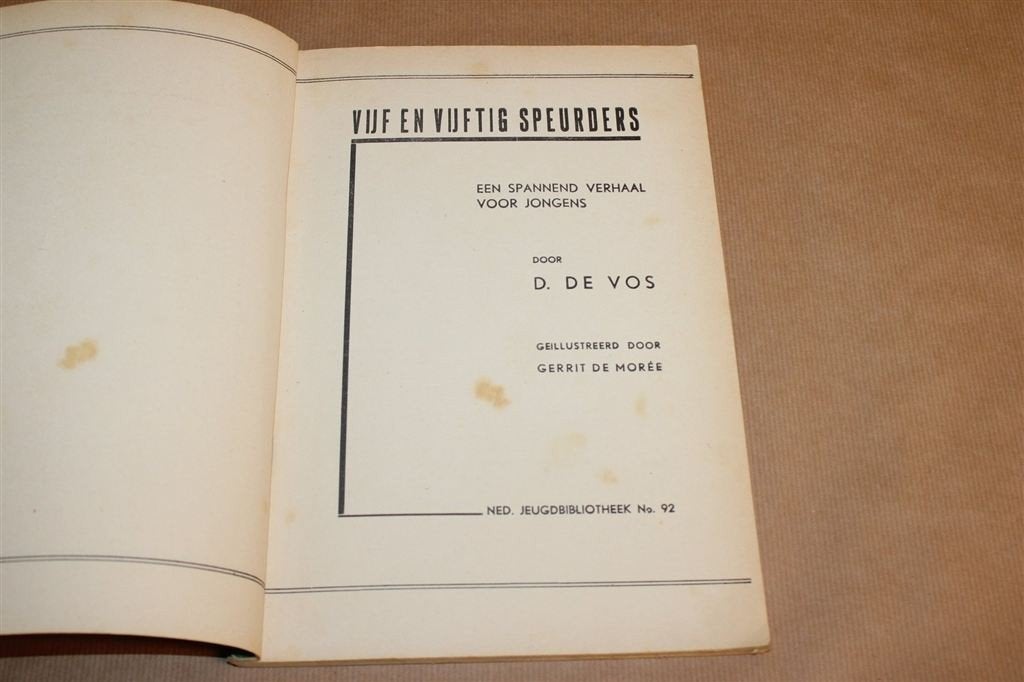 55 Speurders — Vintage Jeugdboek Jongens 1939, Ophalen of Verzenden, Gelezen