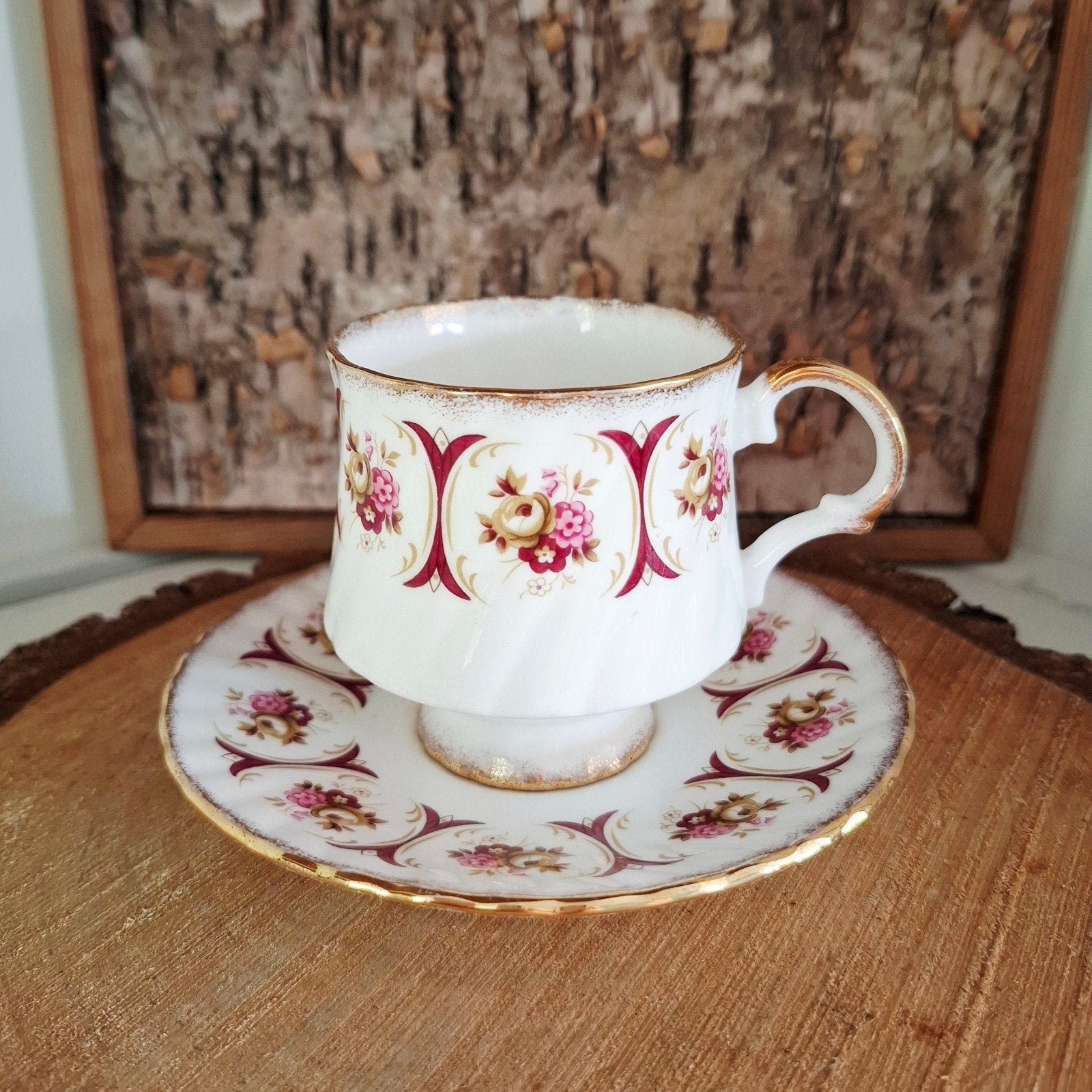 Elizabethan, kop en schotel, Antiek en Kunst, Antiek | Servies los, Ophalen of Verzenden