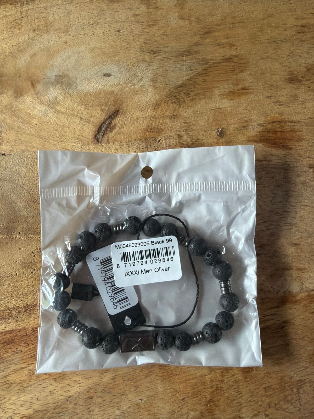 IXXXI Men Oliver Armband Zwart, Sieraden, Tassen en Uiterlijk, Armbanden, Ophalen of Verzenden, Nieuw, Zwart, Staal