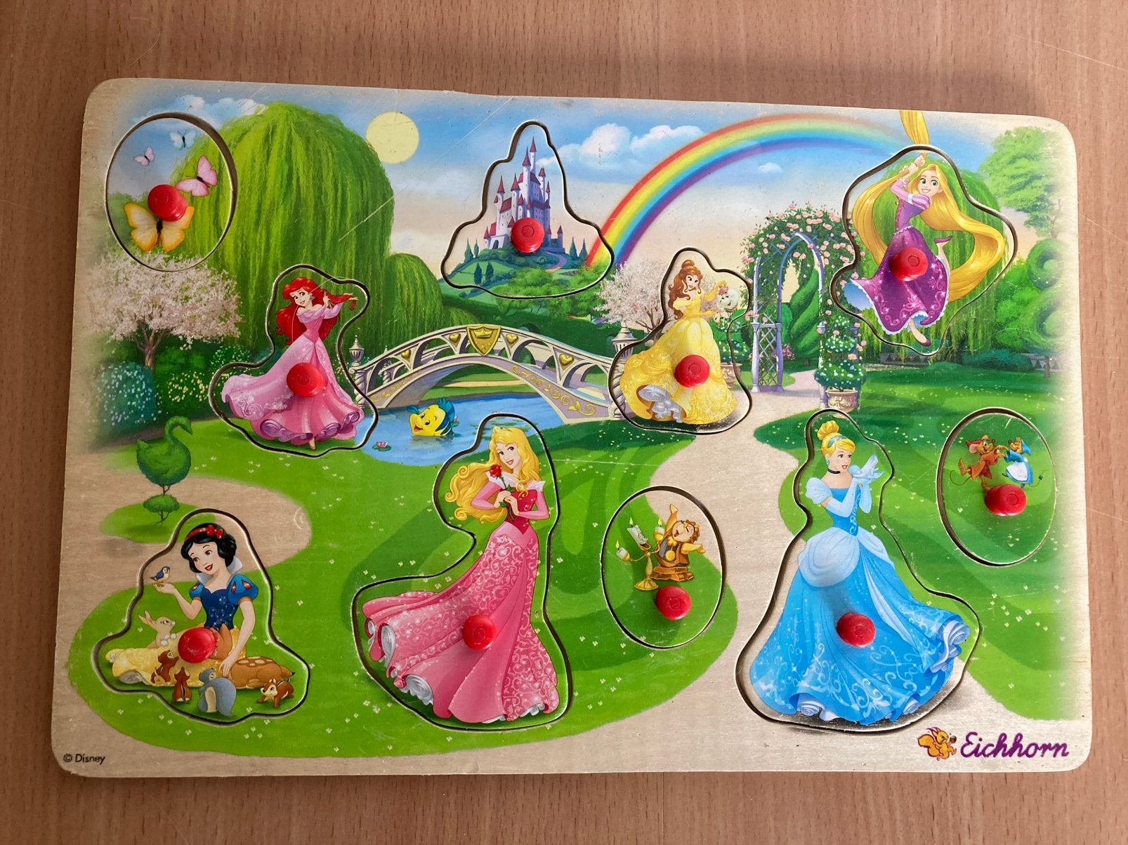 Disney Princess Puzzel eichhorn - Houten Speelgoed, 2 tot 4 jaar, 10 tot 50 stukjes, Ophalen of Verzenden, Zo goed als nieuw