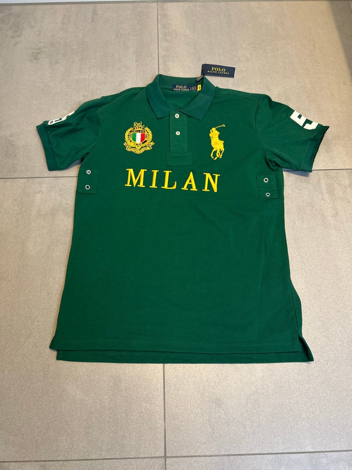 Retro Polo Ralph Lauren - Milan, Kleding | Heren, Polo's, Ophalen of Verzenden, Nieuw, Maat 52/54 (L), Groen