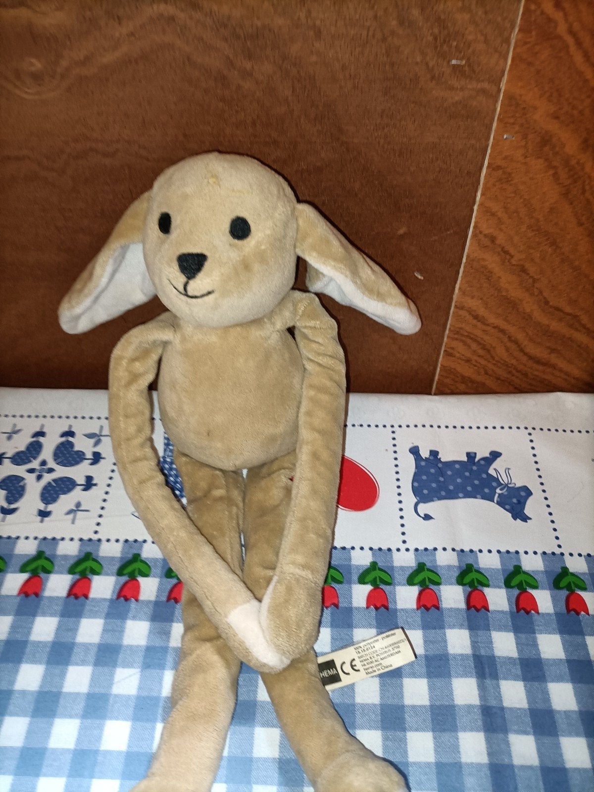Hema konijn knuffel met magneten in handen 36 cm groot, Ophalen of Verzenden, Zo goed als nieuw, Konijn