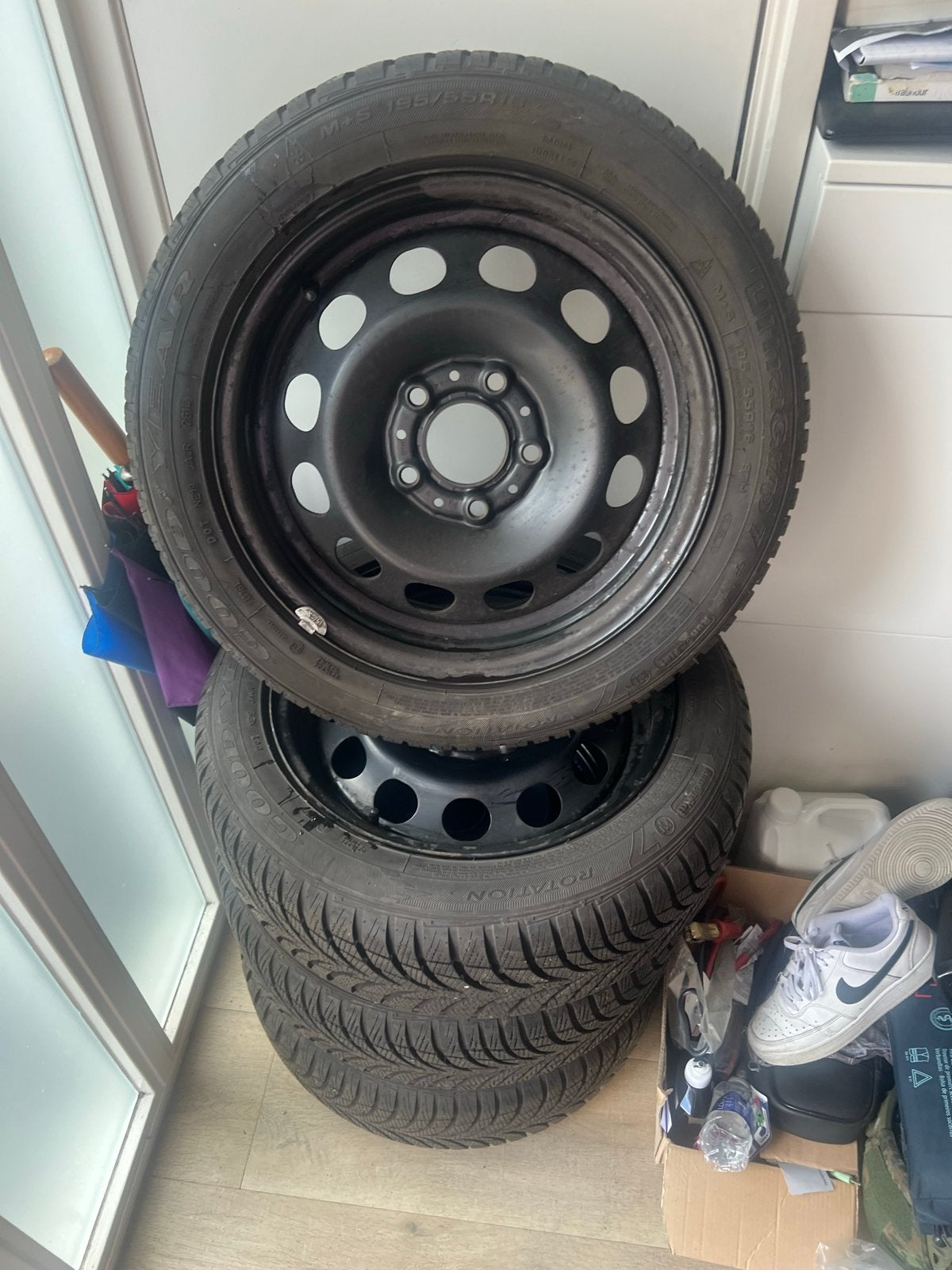 BMW velgen met winterband 195/55 R16, Auto-onderdelen, Banden en Velgen, Ophalen, Gebruikt, 16 inch, Banden en Velgen