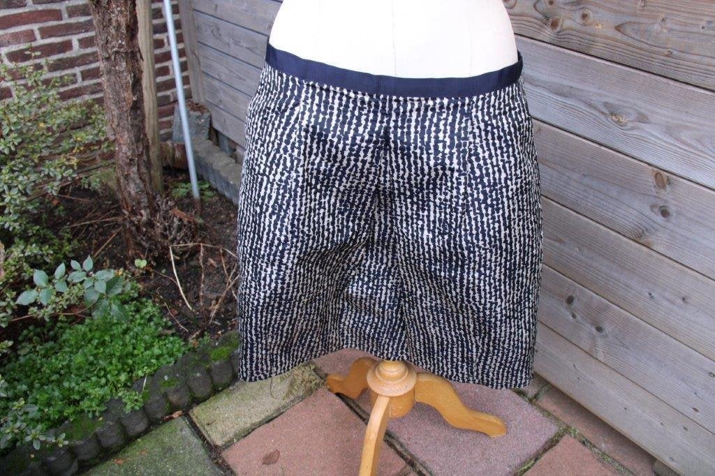 Rok donkerblauw/ creme Purdey mt 42 Vaste prijs, Blauw, Maat 42/44 (L), Ophalen of Verzenden, Zo goed als nieuw